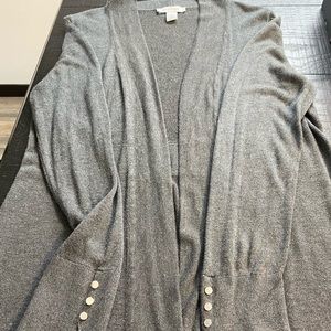 WHBM Open Front Gray Cardigan